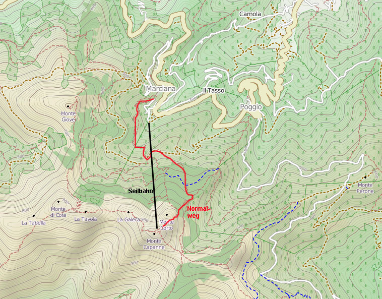 Openstreetmap: Monte Capanne