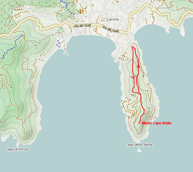 Openstreetmap: Monte Capo Stella