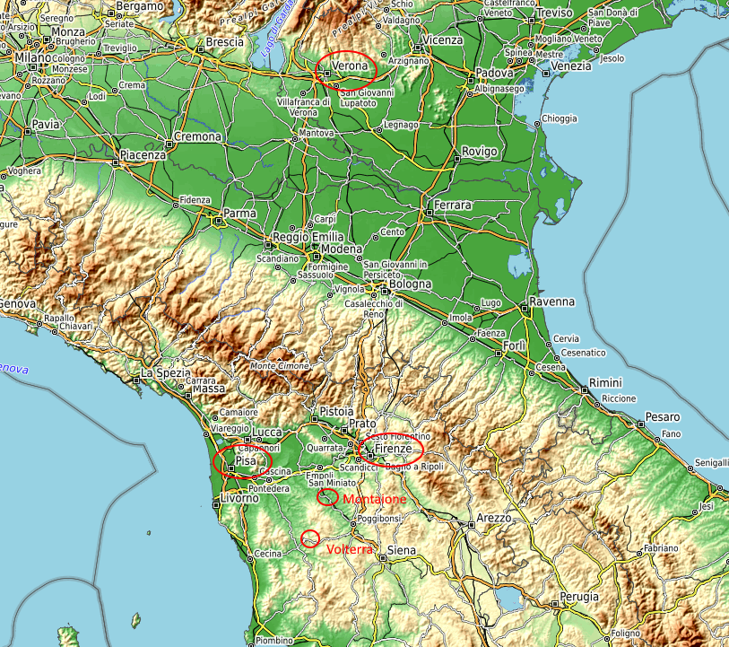 Openstreetmap: Toskana