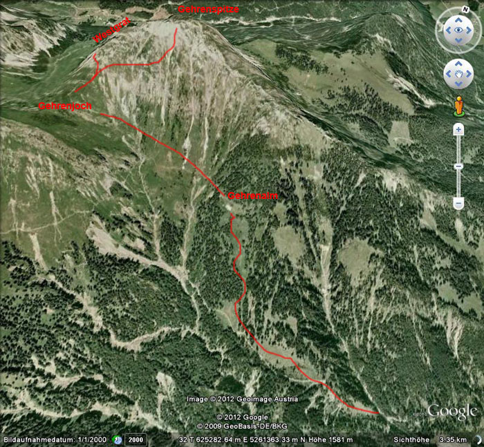 Google-Earth: Gehrenspitze