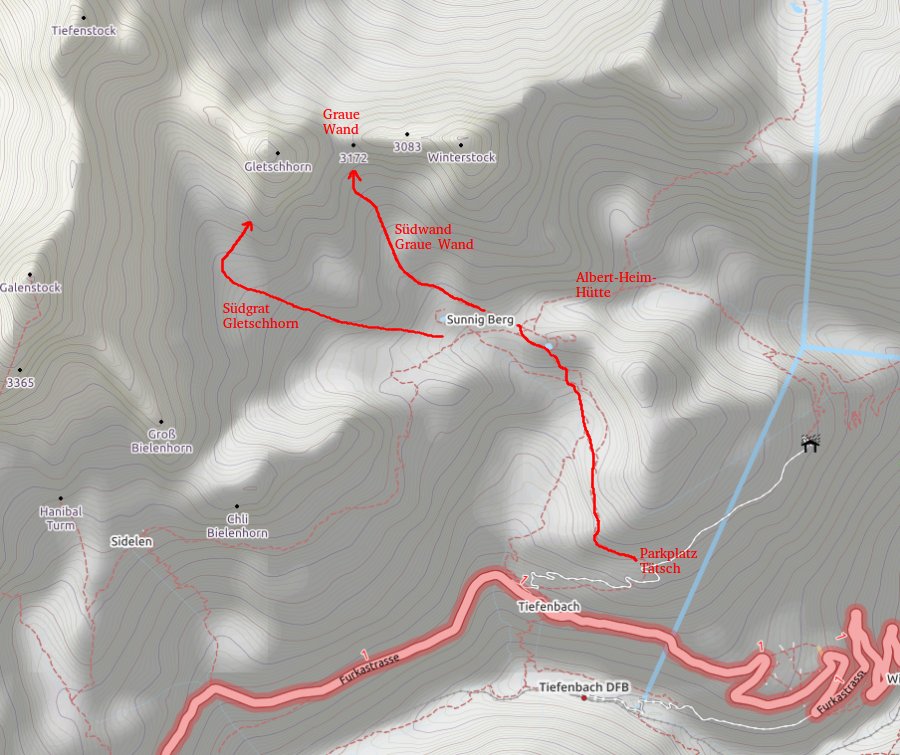 Openstreetmap: Graue Wand