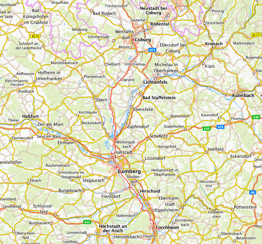 Openstreetmap: Deutschland p langs