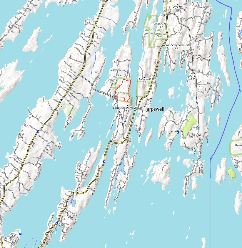 Openstreetmap: Harpswell Cliff Trail