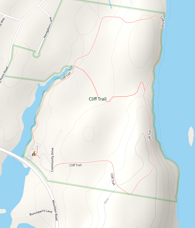 Openstreetmap: Harpswell Cliff Trail