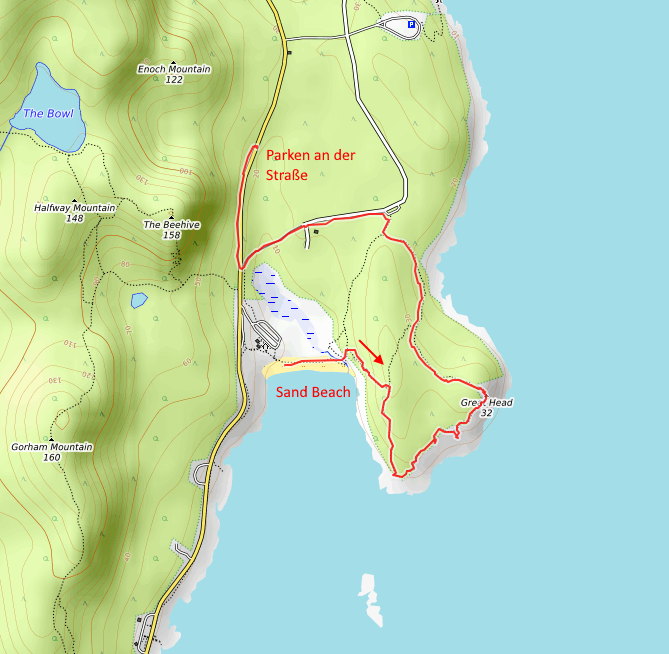 Openstreetmap: Acadia Great Head