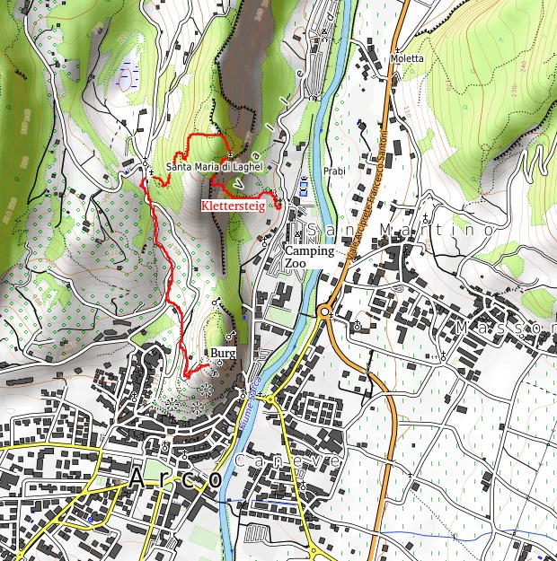 Opentopomap: Colodri-Klettersteig