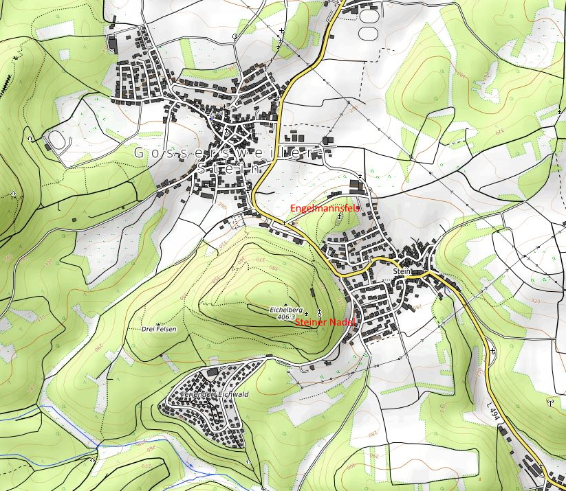 Openstreetmap: Engelmannsfels