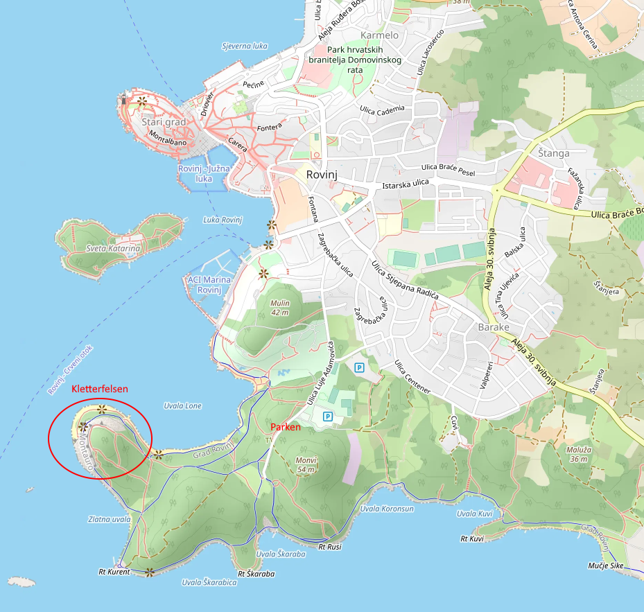 Openstreetmap: Montauro / Rovinj