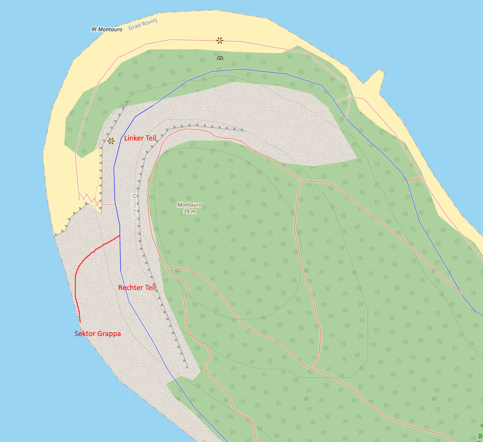 Openstreetmap: Montauro / Rovinj