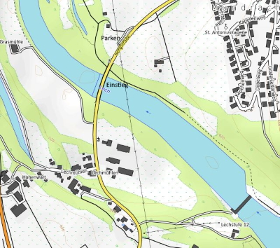 Openstreetmap: Lech: Mundraching - Landsberg