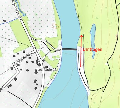Openstreetmap: Lech: Mundraching - Landsberg