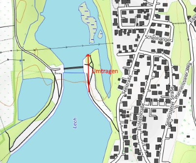 Openstreetmap: Lech: Mundraching - Landsberg