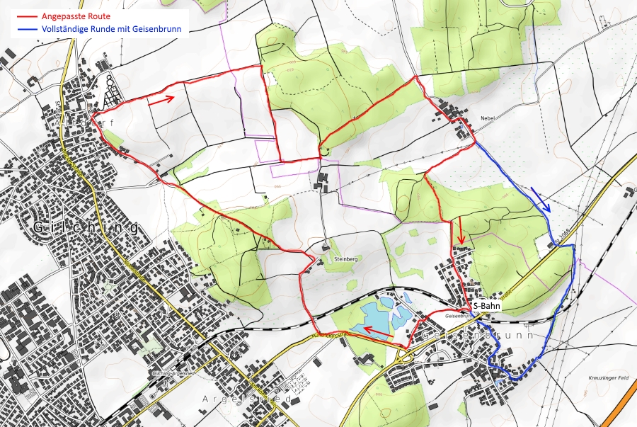 Openstreetmap: Via Zeitreise, Gelbe Route