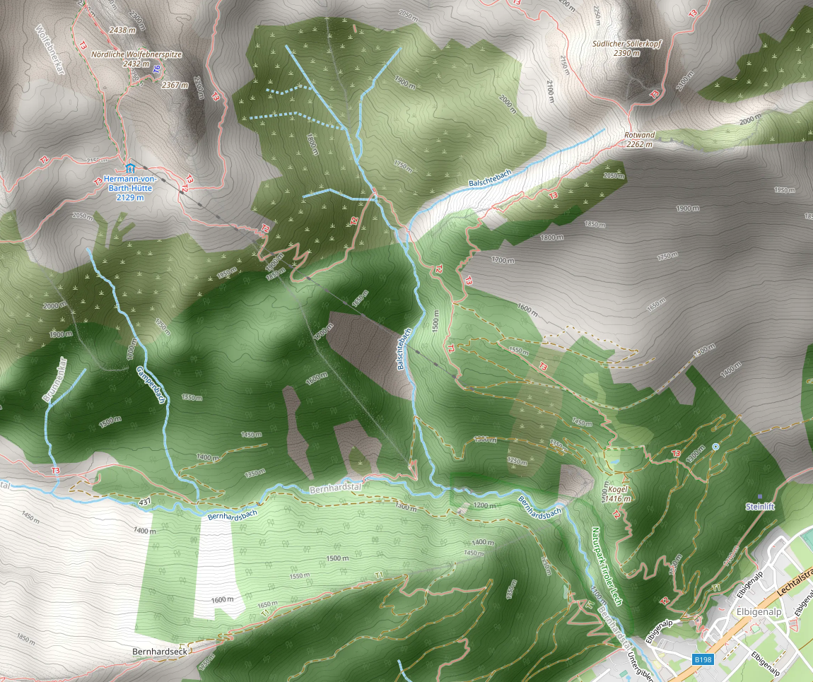 Openstreetmap: Wolfebenerspitze