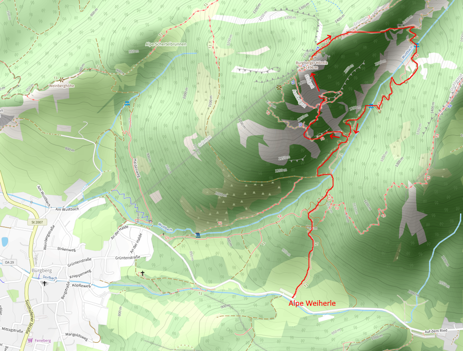 Openstreetmap: Burgberger Hrnle