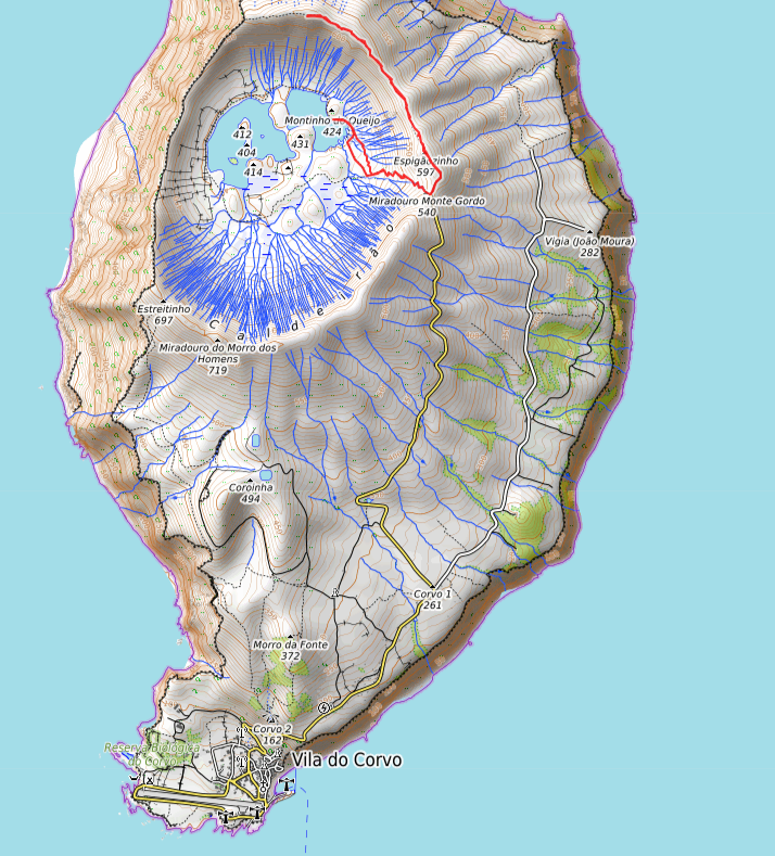 Openstreetmap: Serão Alto, Caldeirão - Corvo